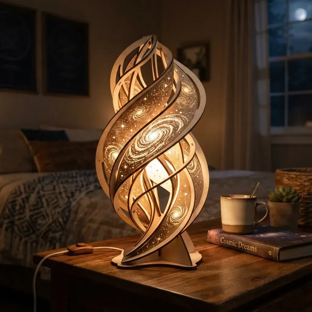Wooden Night Light Nebula Home Decor