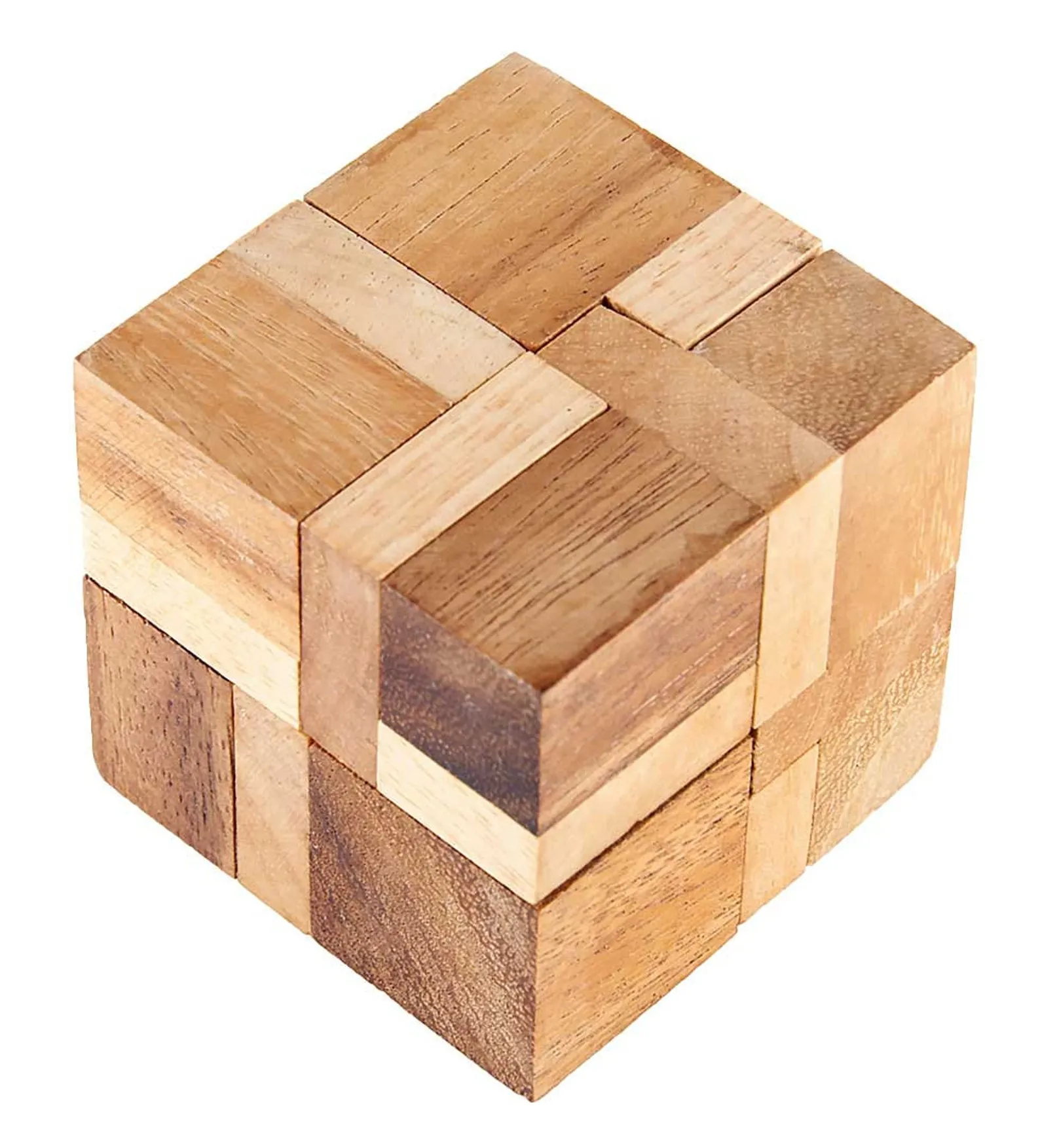 Mysterium Wooden Cube Brain Puzzle Tabletop Decor