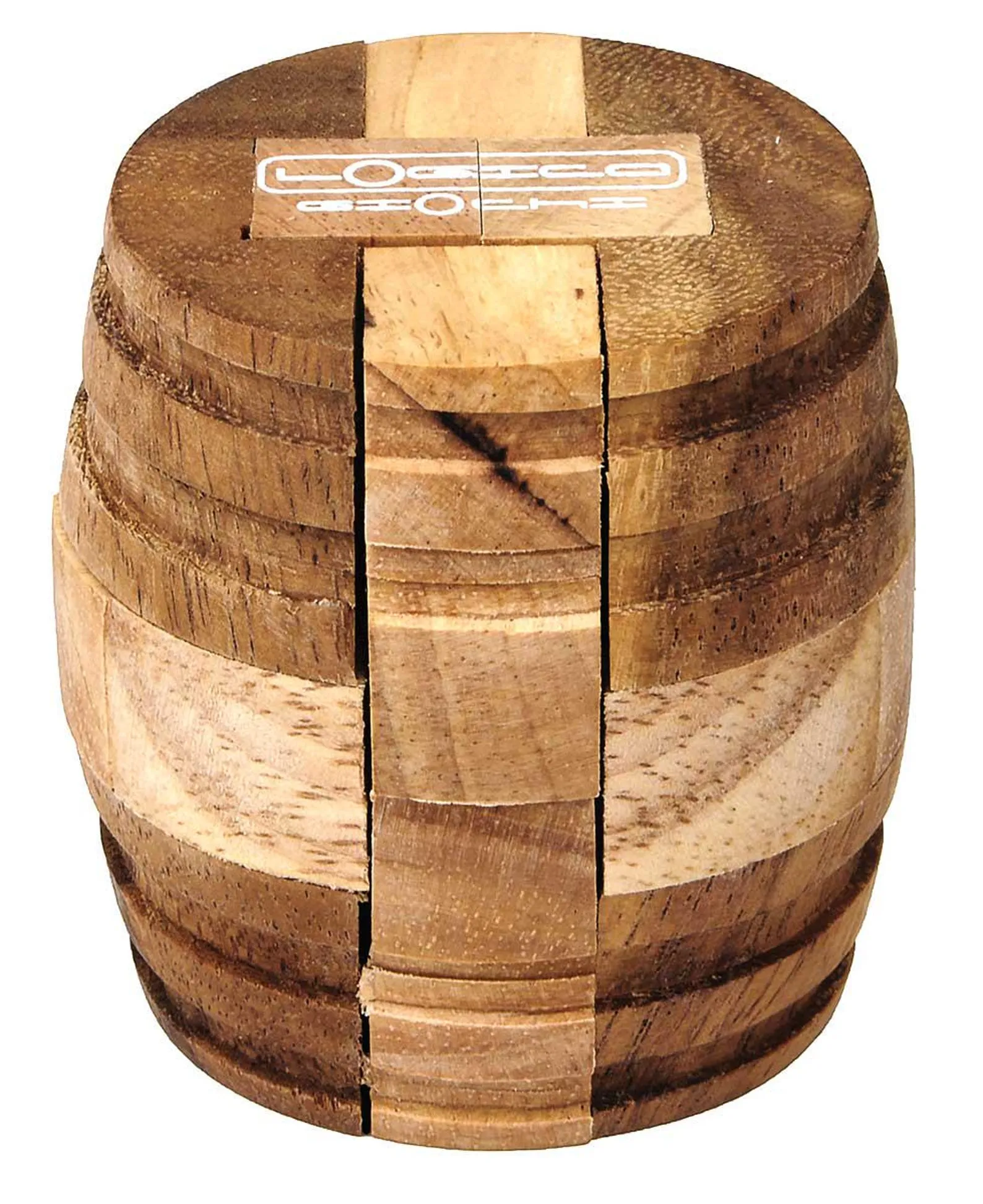 Barrel Shaped Wooden Brain Puzzle Table Decor