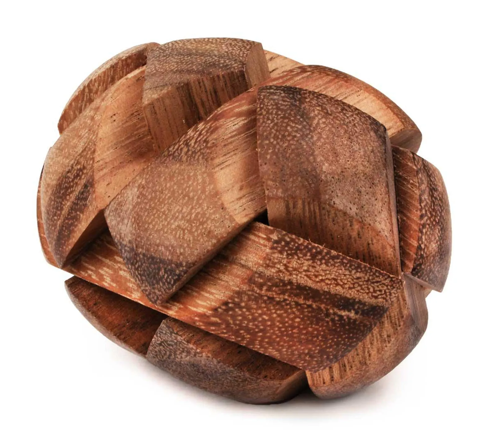 Egg Shaped Wooden Three Dimensional Puzzle Decorative Object