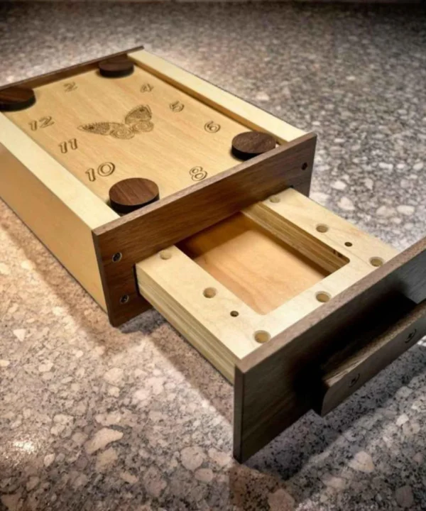 Wooden Escape Room Style Lock Puzzle Game Box