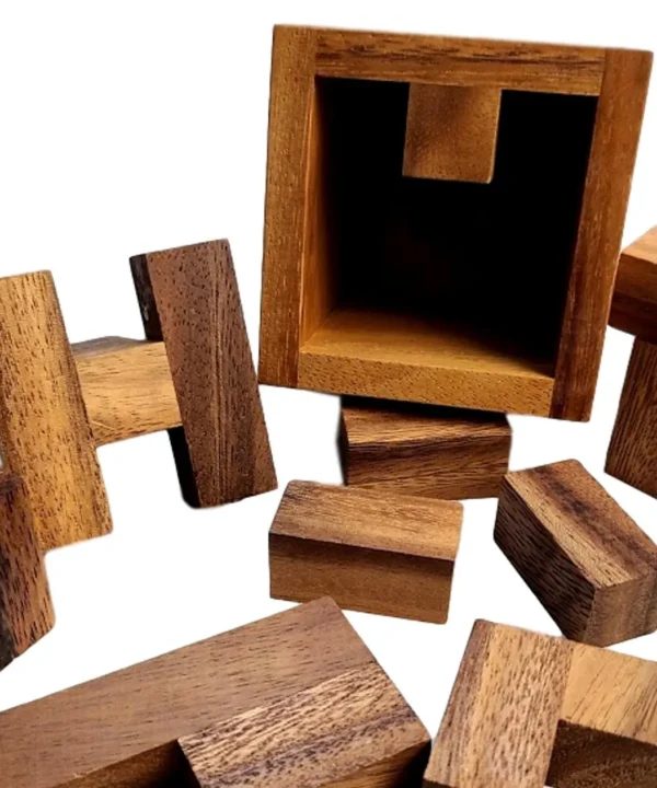 Ancient Egyptian Pyramid Lock Wooden Puzzle Box with Hidden Compartment